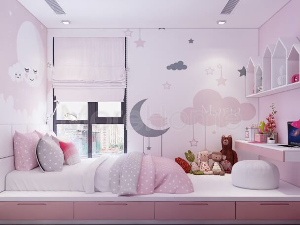 Chọn lựa 300 giấy dán tường phòng ngủ màu hồng và nữ tính nhất
