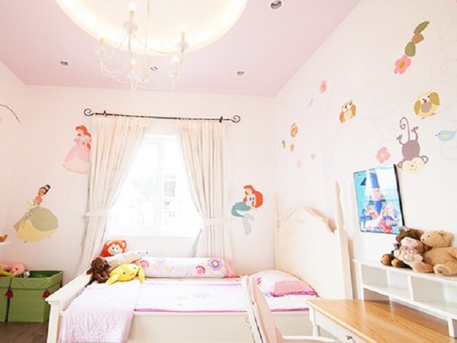 Thiết kế 999 giấy dán tường phòng ngủ cho bé gái sang trọng và dịu dàng nhất