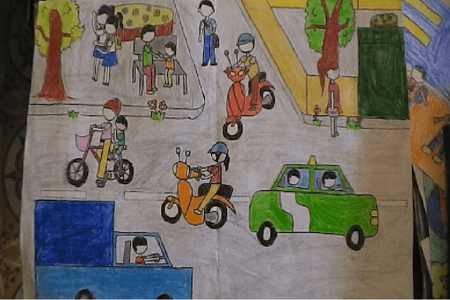 Bài 7  Vẽ tranh đề tài An toàn giao thông  Mỹ thuật lớp 5  Linhkidnet