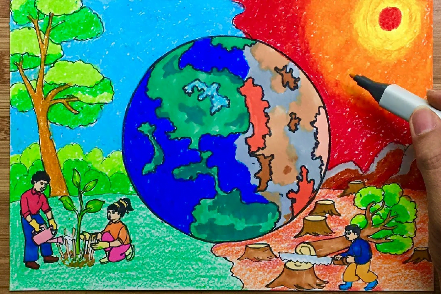 1000 Ý tưởng vẽ tranh bảo vệ môi trường đơn giản và đẹp