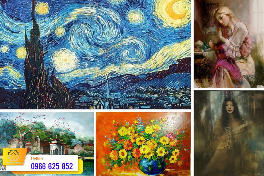 Top 10 mẫu tranh sơn dầu phong cảnh đẹp hiện đại giá rẻ 2023