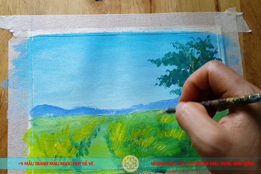 Vẽ tranh phong cảnh biển bằng MÀU NƯỚC đơn giản  how to draw easy scenery  with watercolor  YouTube