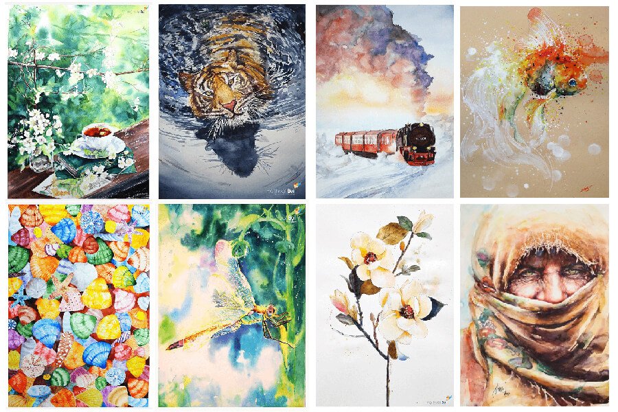 15 tranh màu nước đẹp và tư vấn lựa chọn màu nước giá rẻ cho người đam mê  hội họa  websosanhvn
