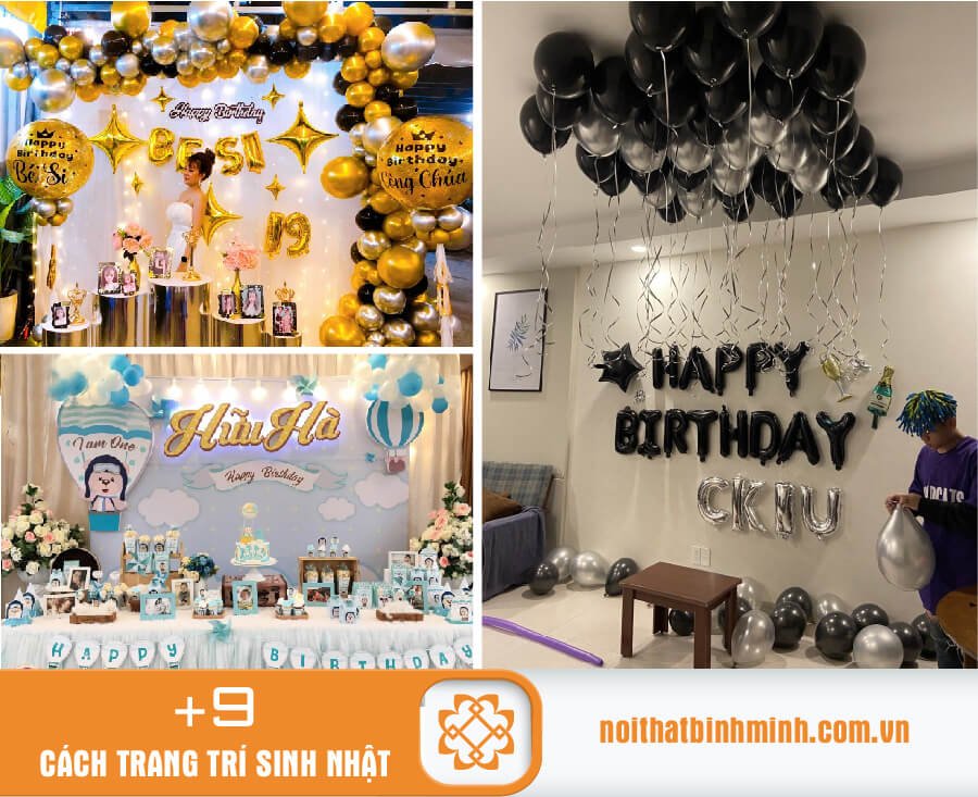 Set bong bóng sinh nhật bé trai tuổi Gà  Sinh nhật Nha Trang