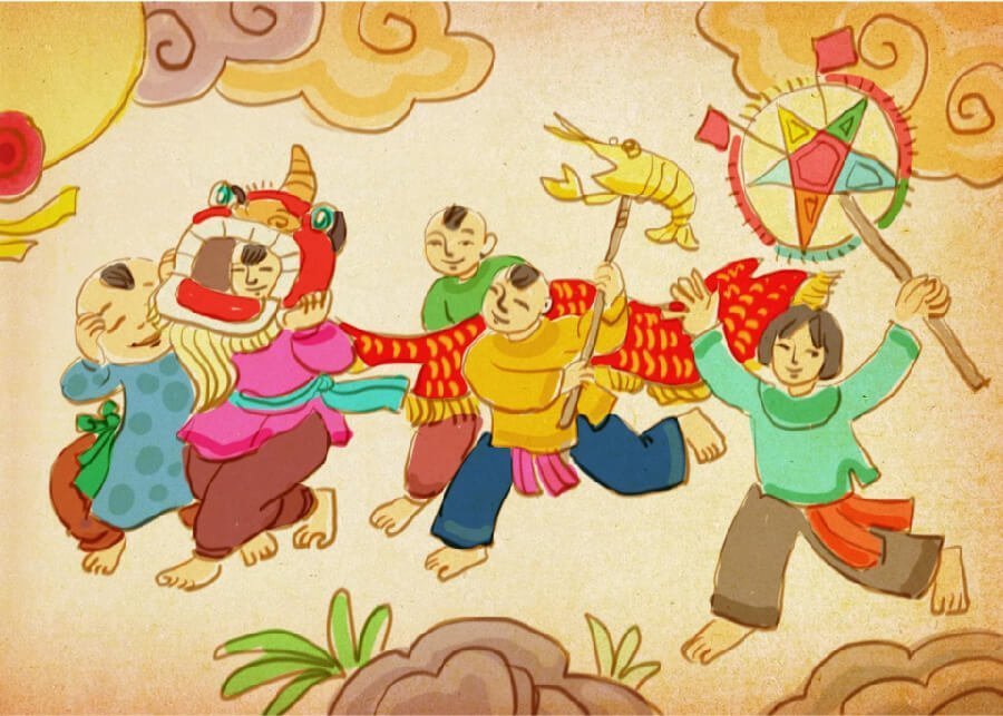 Vẽ tranh múa lân tết Trung Thu  Vẽ Tranh Tết Trung Thu  Vẽ lễ hội múa lân   YouTube