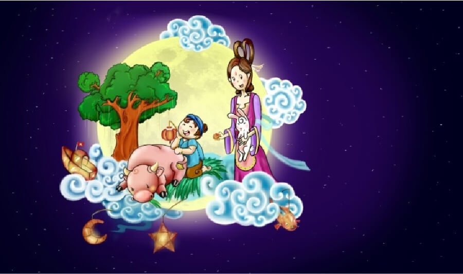 Vẽ chị Hằng Nga  Vẽ siêu dễ cùng Hi Art Cute  The Legend of Moon Festival   YouTube