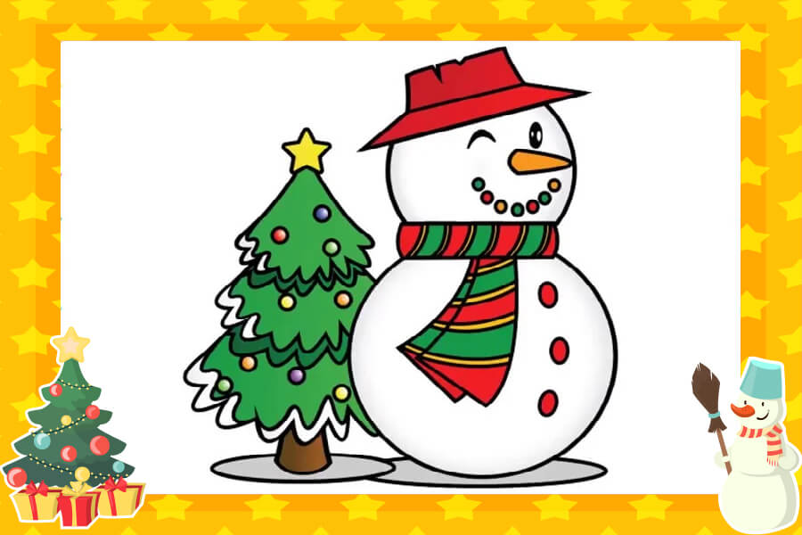 Simple snowman drawing  Simple Christmas painting  How To Draw A Snowman   YouTube