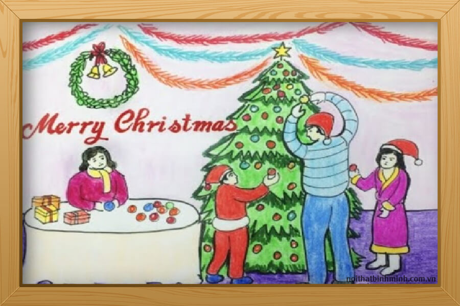 Gợi ý cách vẽ tranh Noel đơn giản mà ấn tượng  Việt Nam Mới