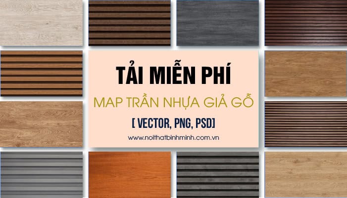 Map trần nhựa giả gỗ trong thiết kế, tải vector miễn phí