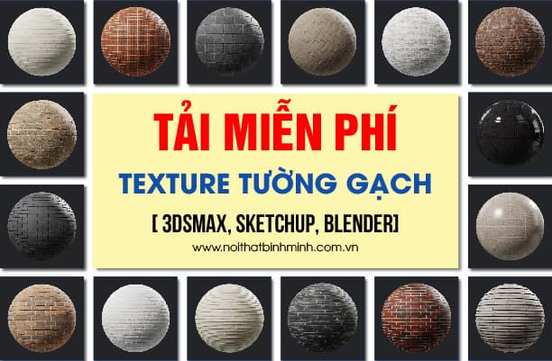 Map tường gạch màu đỏ, đen, trắng, be| Tải texture tường gạch