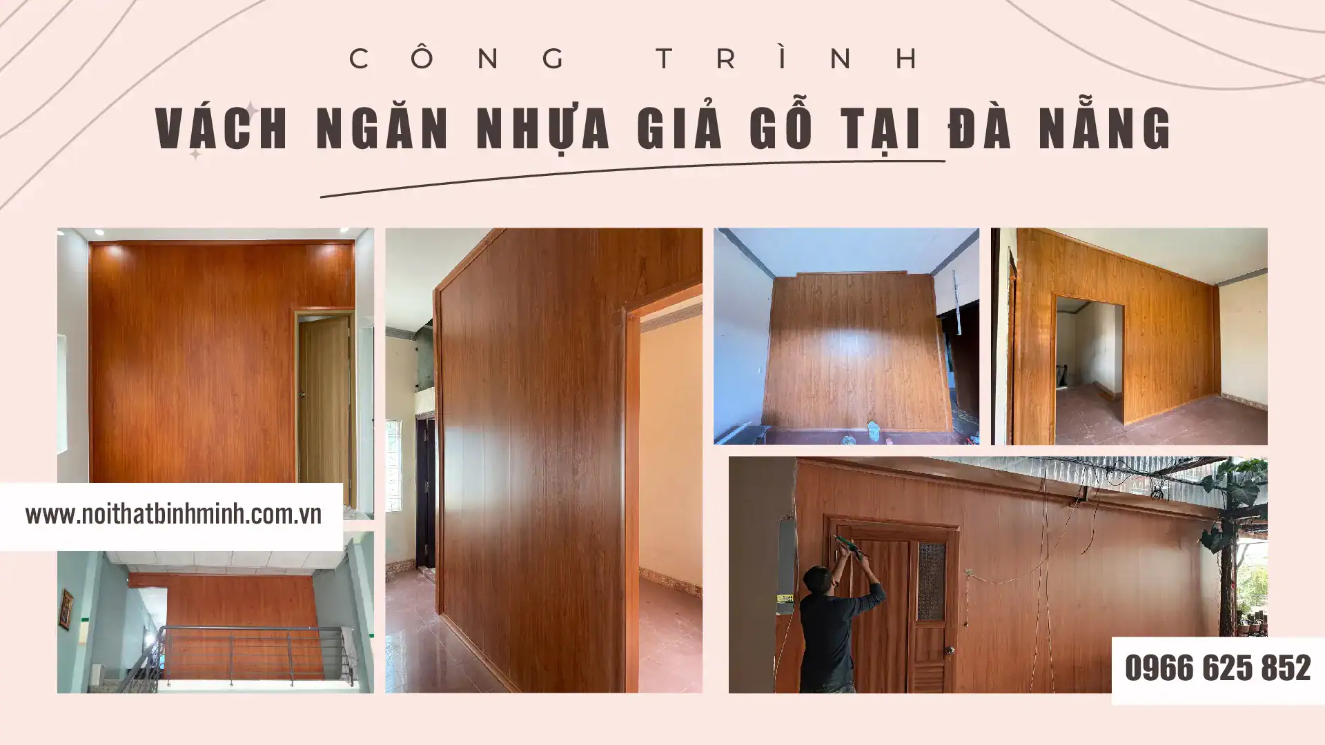 công trình vách ngăn nhựa giả gỗ 2 mặt tại đà nẵng 4