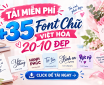 Tải miễn phí thư viện font chữ 20 – 10 Việt hóa đẹp
