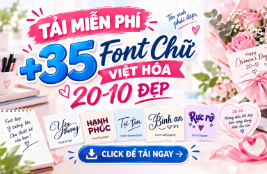 Tải miễn phí thư viện font chữ 20 – 10 Việt hóa đẹp