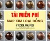 Thư viện map & texture kim loại đồng Sketchup, tải miễn phí